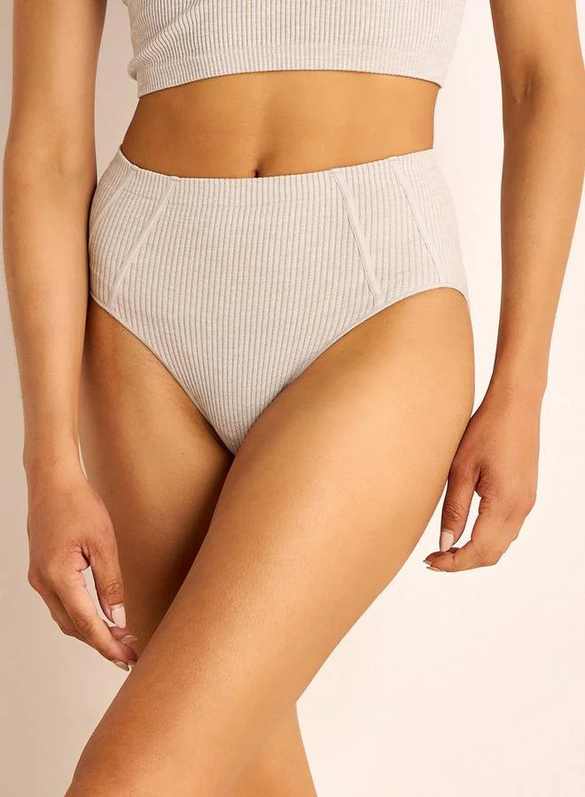 Splash FAV High-Waist High-Leg Ribbed Briefs